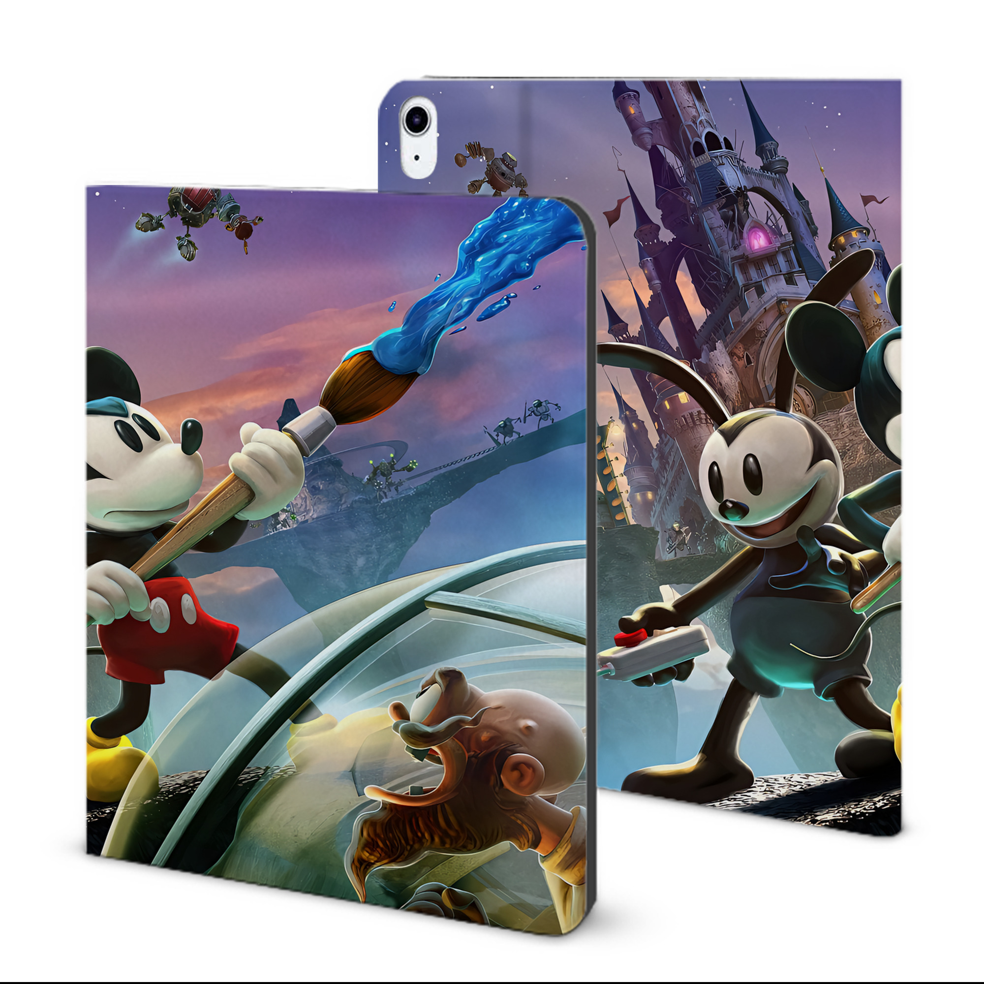 （画像用） ミッキーマウス Mickey Mouse IPad ケース ブック型 PUレザー TPU 耐衝撃 軽量 薄型 ペン収納なし 全面保護 IPad 各モデル対応